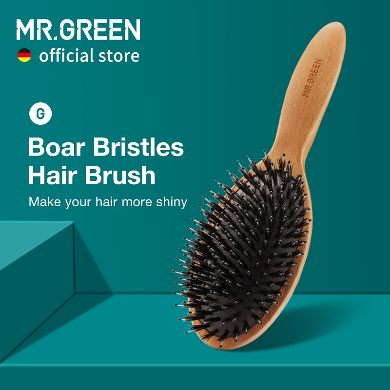 MR.GREEN Boar Bristle Hair Brush ڿ ʵ㳪 ..